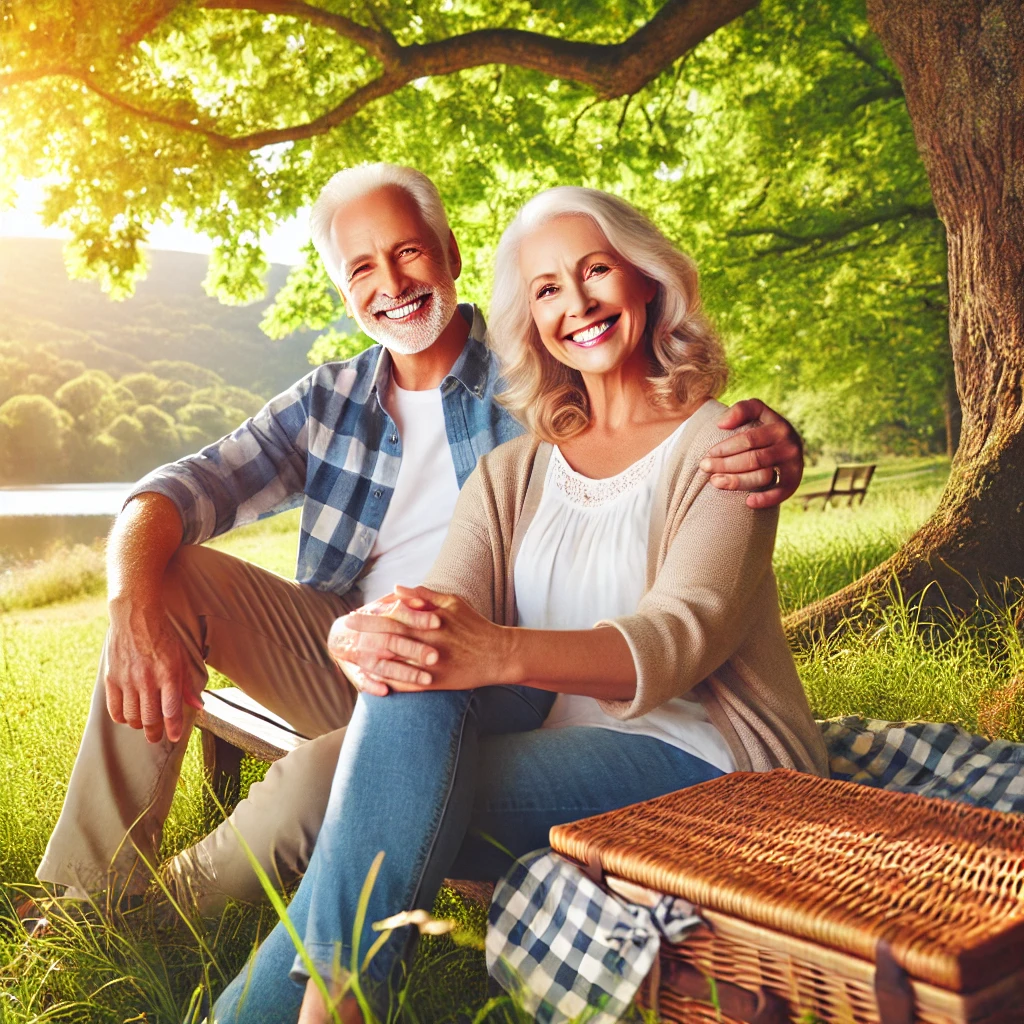 Senior couple enjoying life